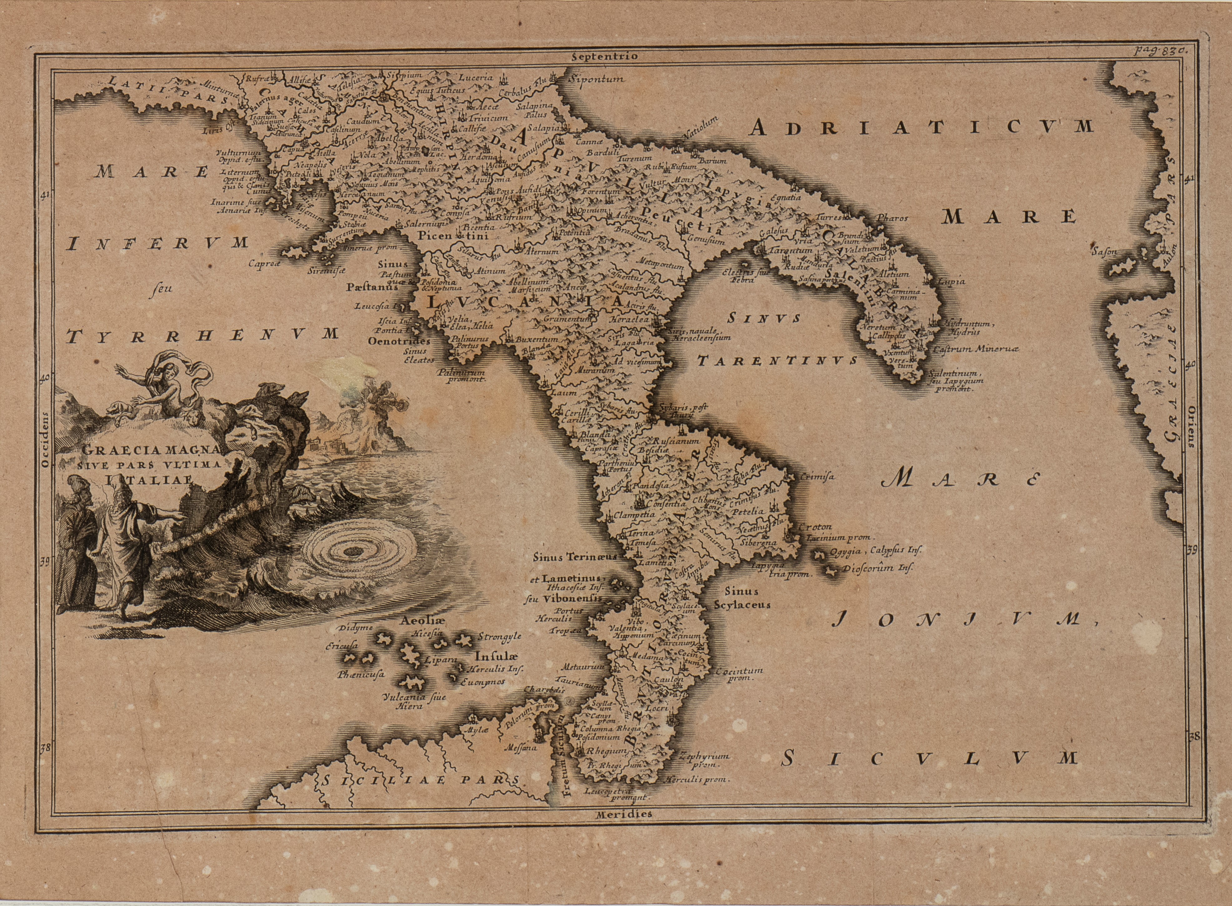 REGIONES ITALIAE ex Augusti Caesaris divisione | ITALIA ANTIQUA | LATII UTRIUSQUE DELINEATIO | IT...