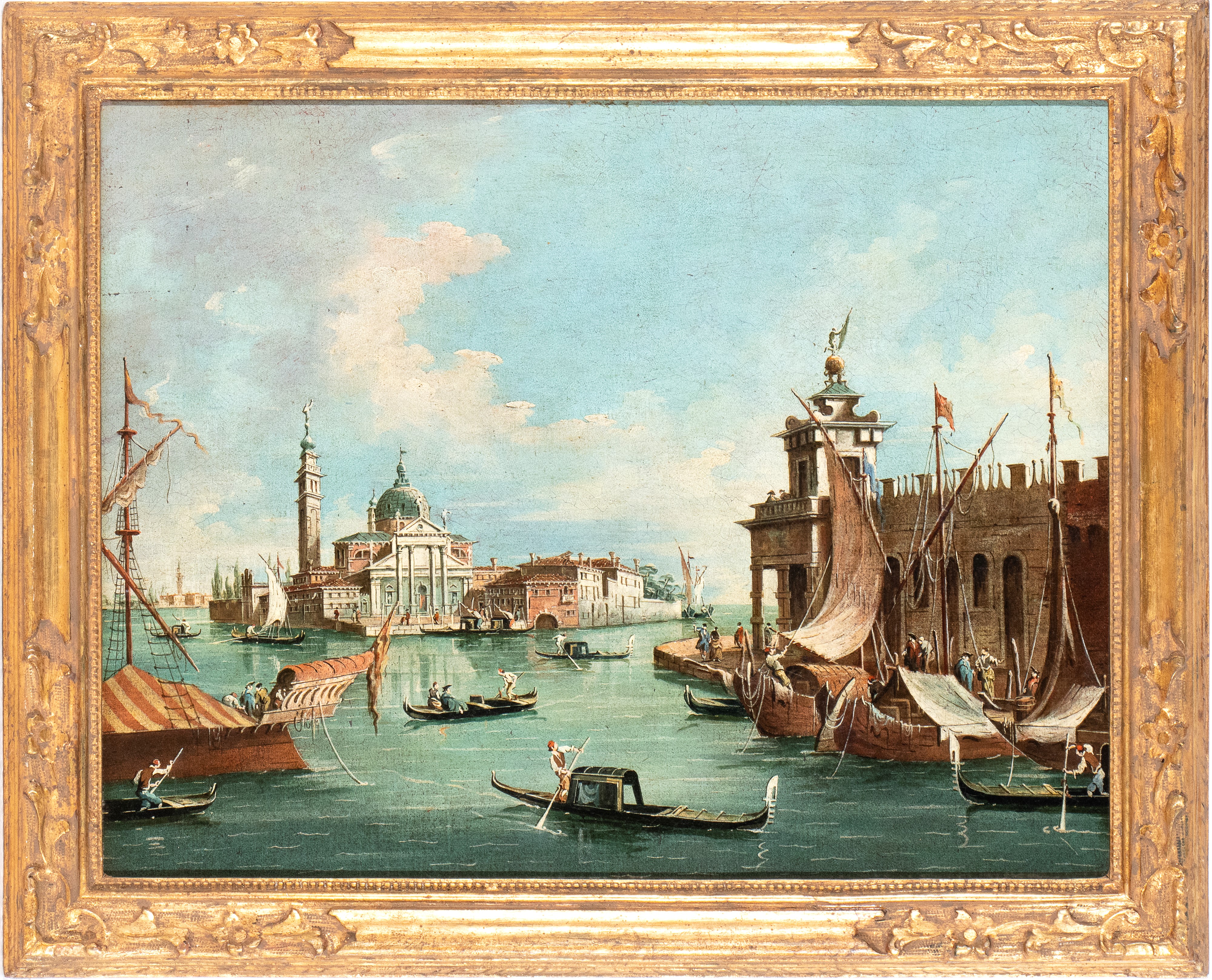 Francesco Zanin - Veduta di Venezia con L'isola di San Giorgio e Punta della Dogana
