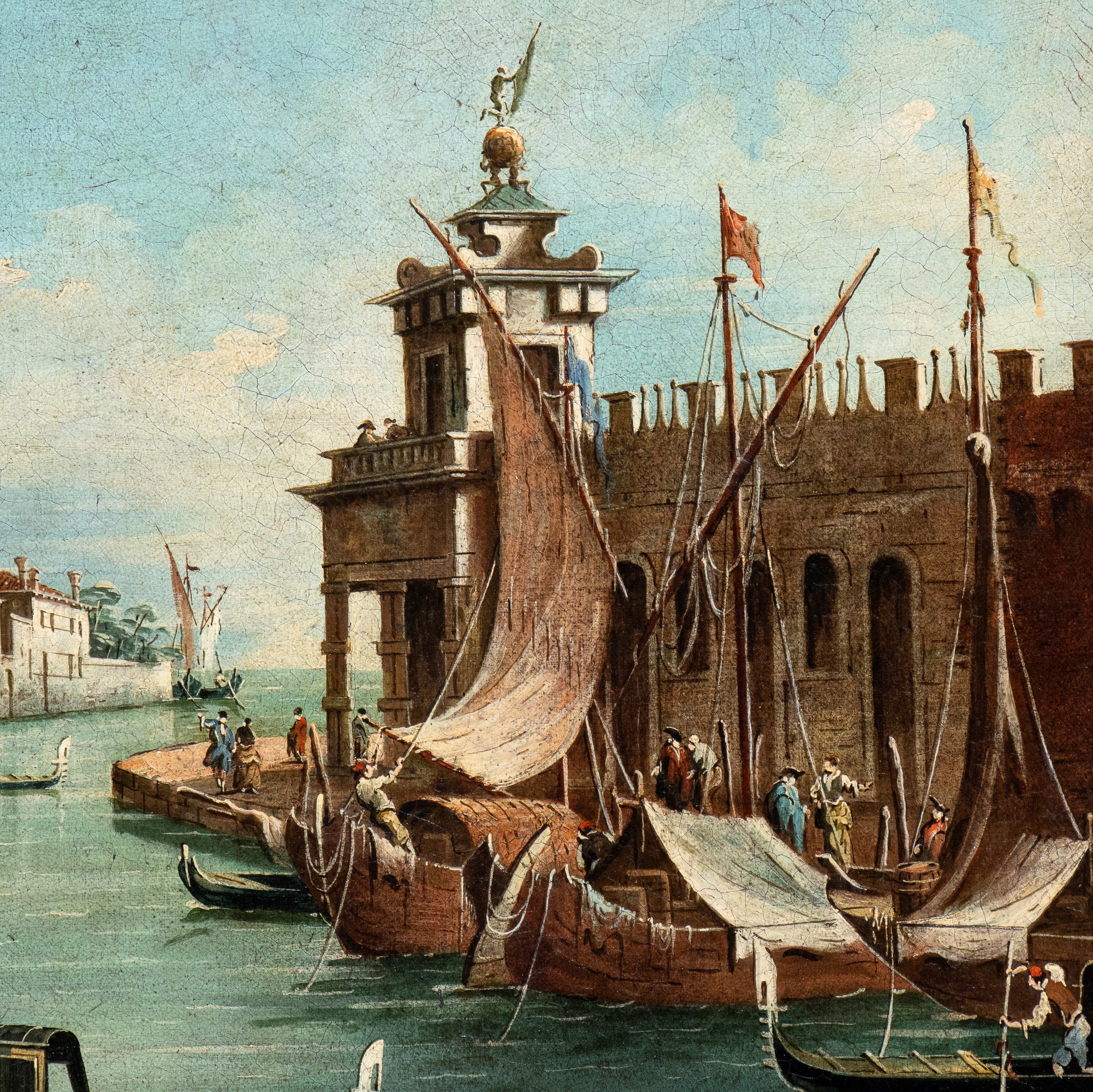 Francesco Zanin - Veduta di Venezia con L'isola di San Giorgio e Punta della Dogana