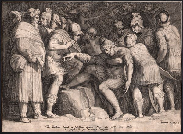 Jan Saenredam - Scipio wounded in battle