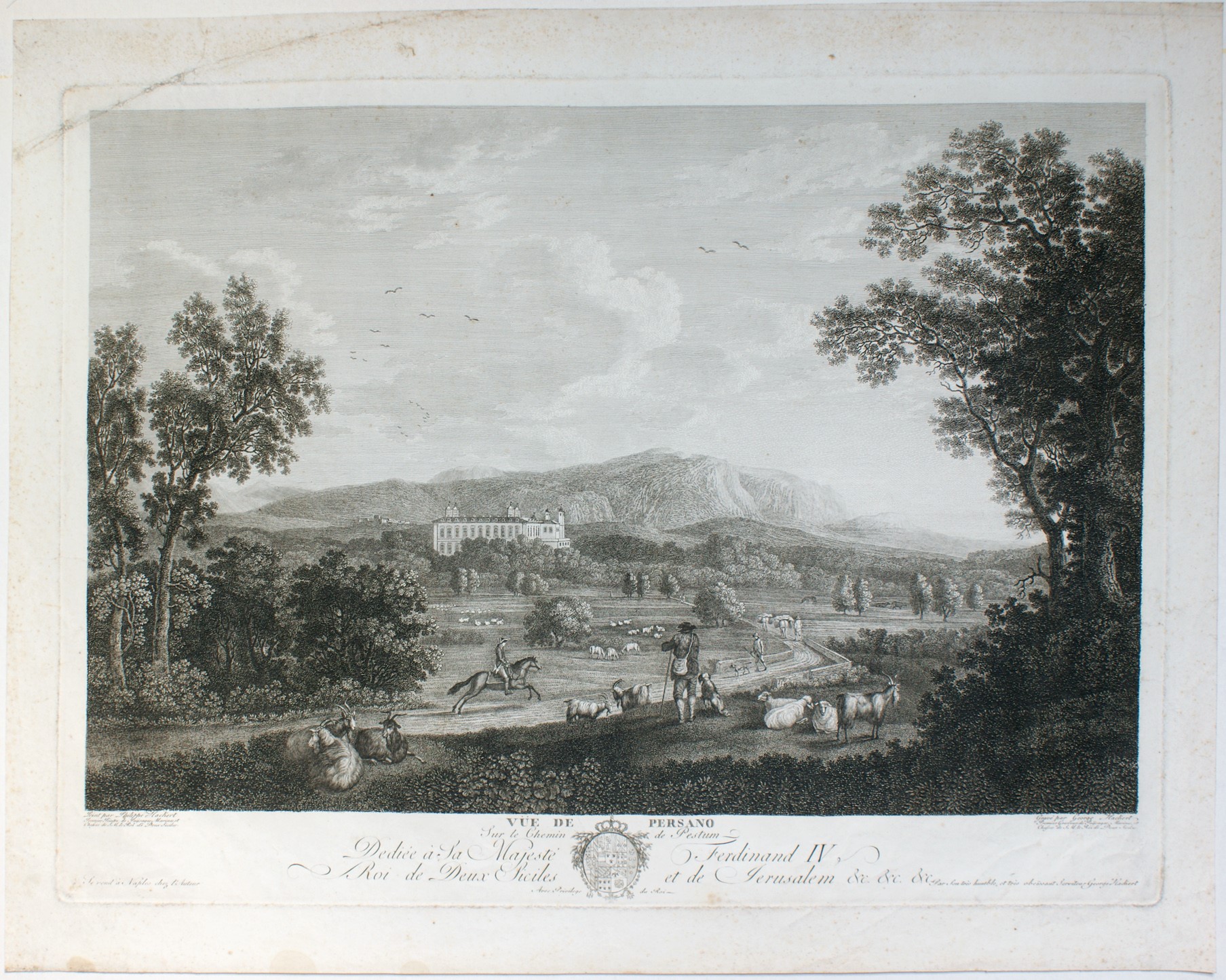 Georg Abraham Hackert - Vue De Caserte | Vue De Persano