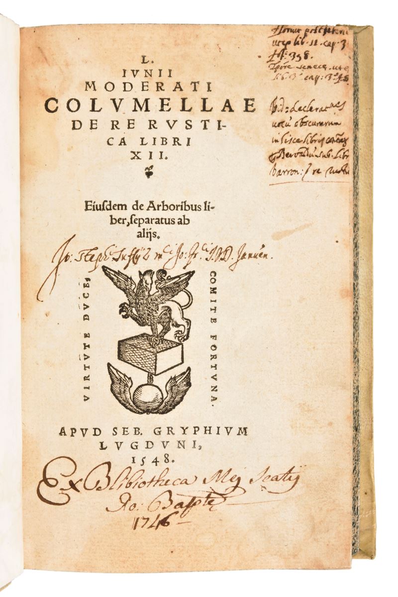[Arboricoltura/Agraria] Columella, Lucius Iunius Moderatus : De re rustica libri XII. Eiusdem de ...