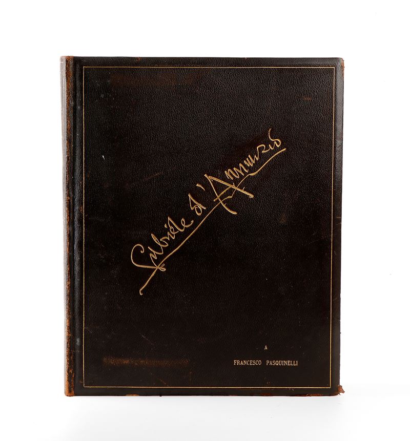 D'annunzio Gabriele (1863-1938), Copertina con Autografo