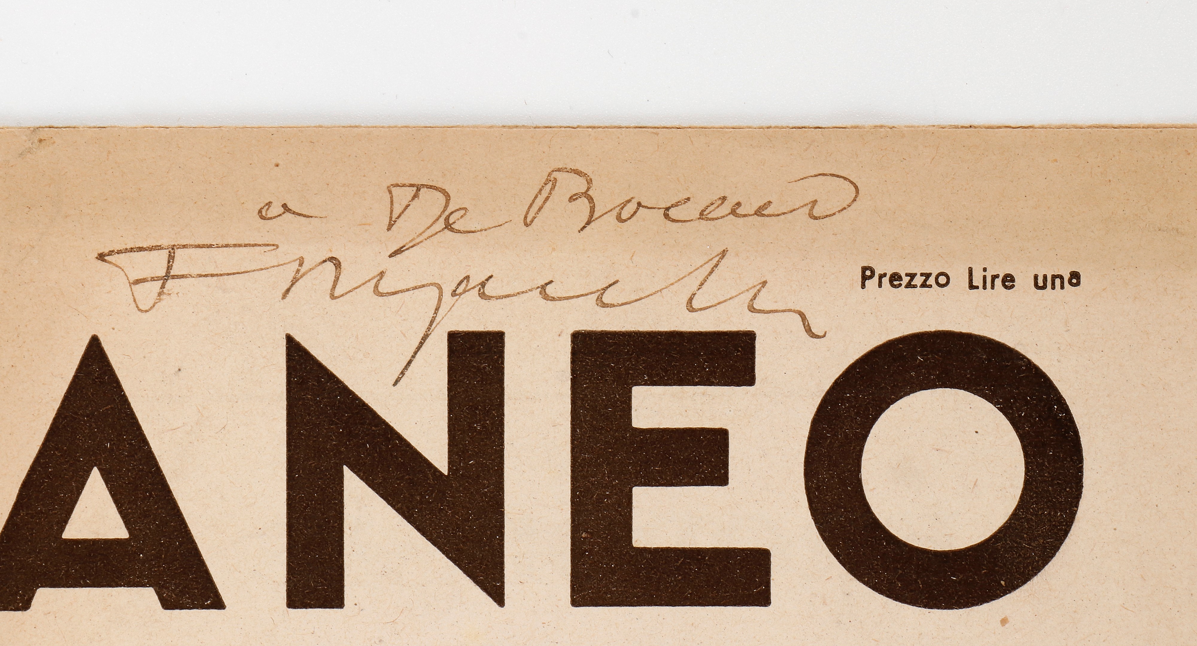 Marinetti F.T. - Mediterraneo Futurista - Autografo