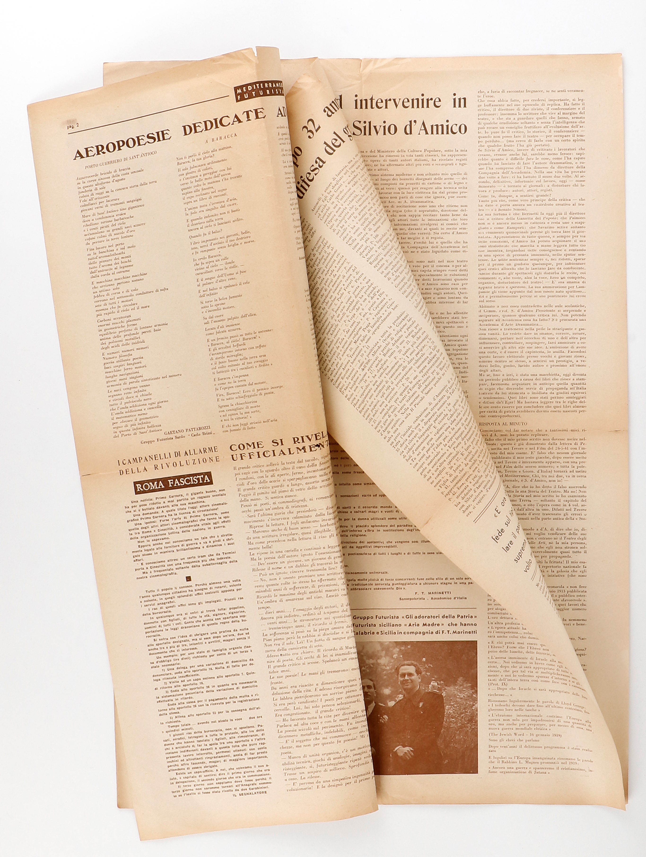 Marinetti F.T. - Mediterraneo Futurista - Autografo