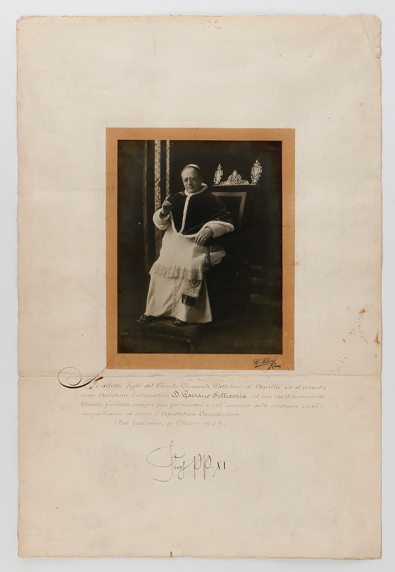 Papa Pio XI, (ambrogio Damiano Achille Ratti 1857 – 1939)
