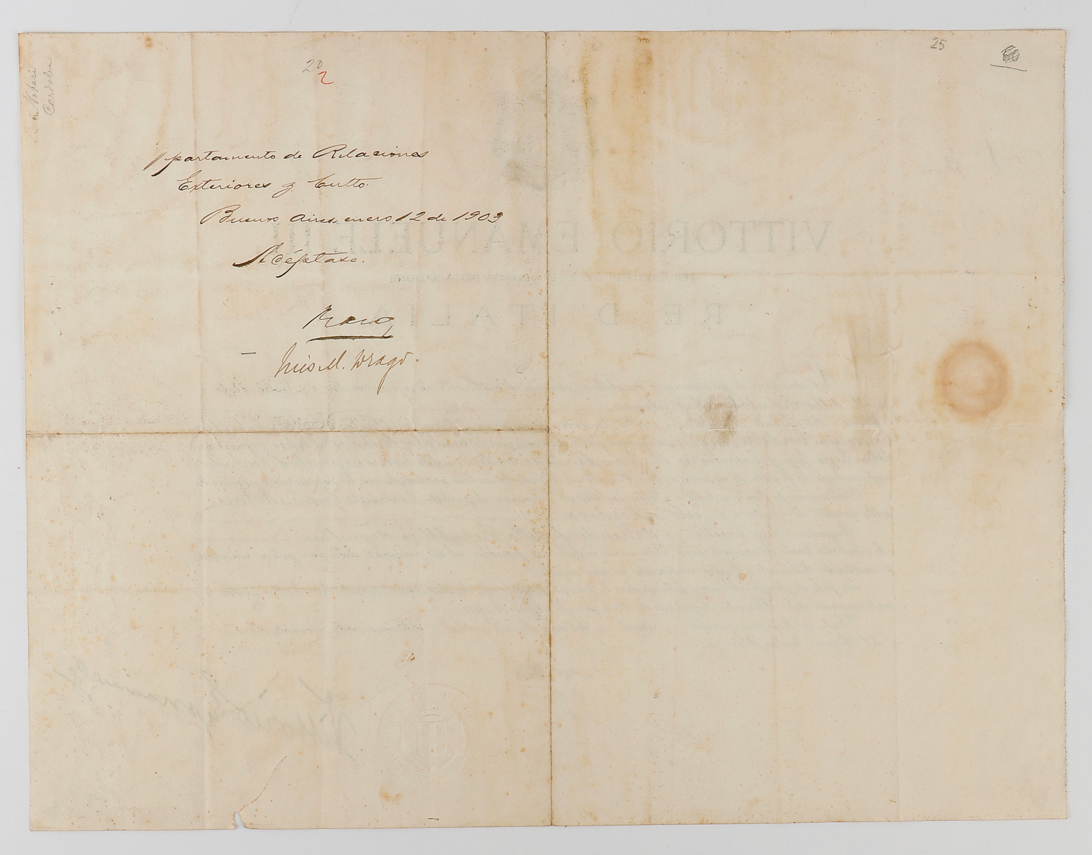 Vittorio Emanuele III , documenti autografi