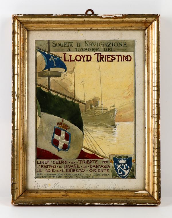 LLOYD TRIESTINO bozzetto pubblicitario 