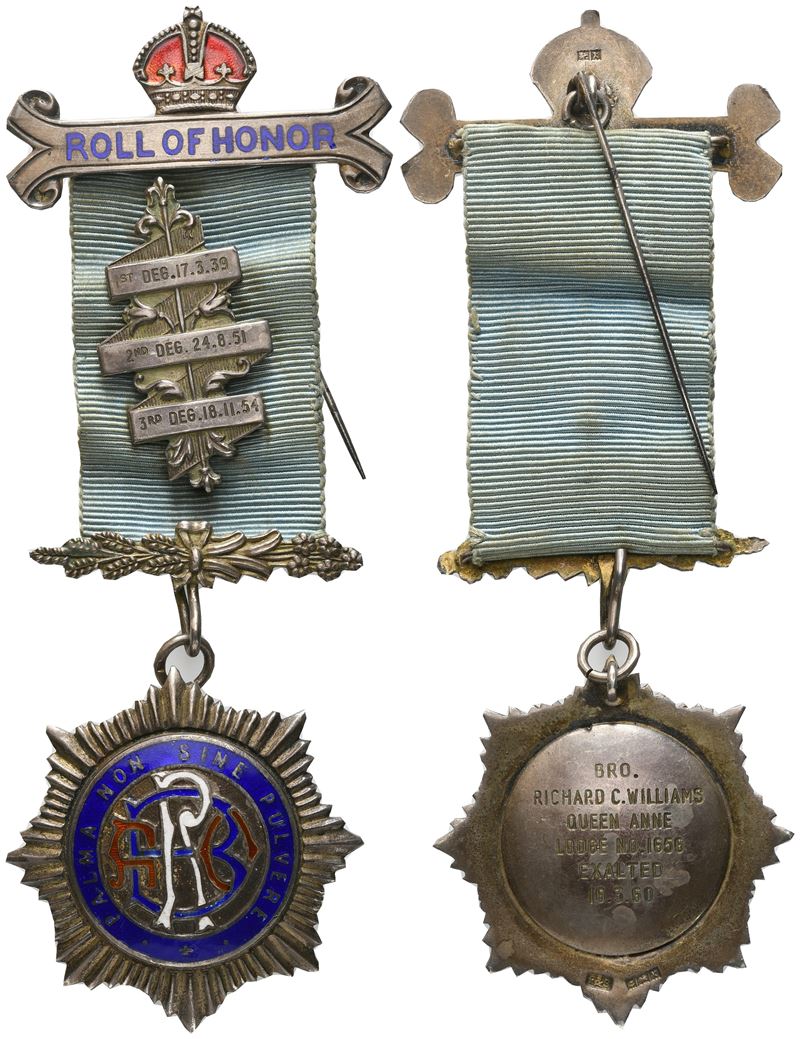 Medaglia "palma Non Sine Pulvere", Roll Of Honor - 1st Deg. 17-3-39. 2nd Deg. 24-8-51. 3rd Deg. 1...