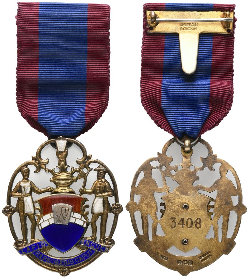 Medaglia "lapis Anguli Reprobatus Caput", Ag e Smalti (43 X 51,2 MM)