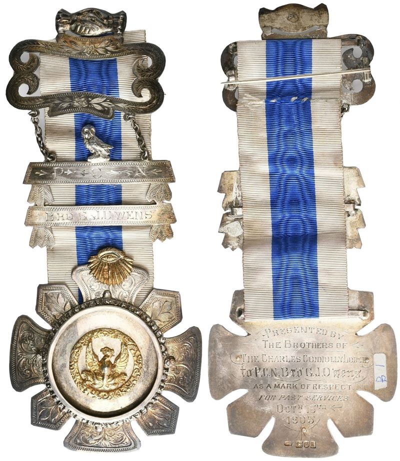 Medaglia "p - C - N", Bro G. J. Owens, 1905, Ag (79,4 X 188 MM)