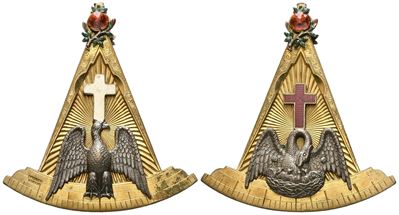 Medaglia Smaltata con Figure (63 X 69 MM)