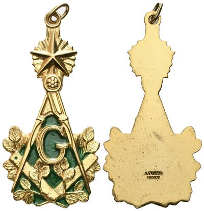 Medaglia Smaltata "g" (38,7 X 78 MM)