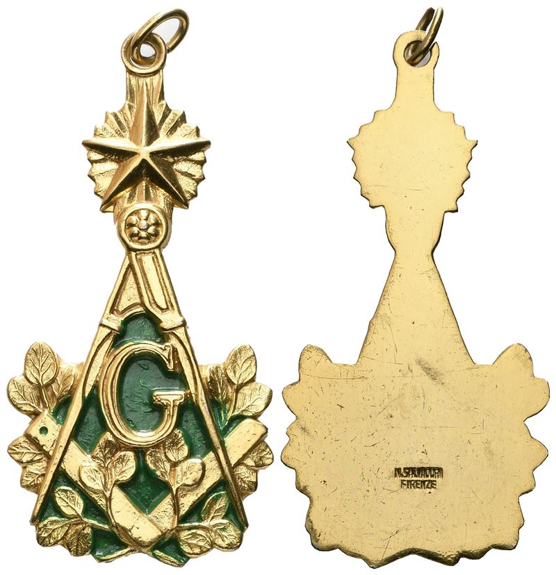 Medaglia Smaltata "g" (38,7 X 78 MM)