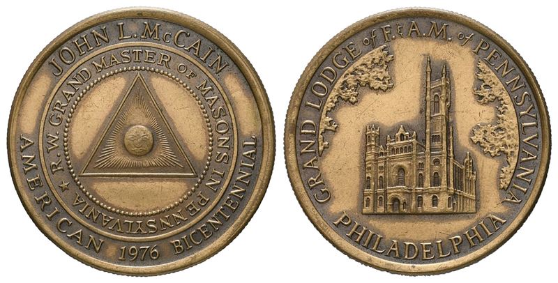 Medaglia "grand Lodge Of f.a.M. Of Pennsylvania - Philadelphia" (38 MM)
