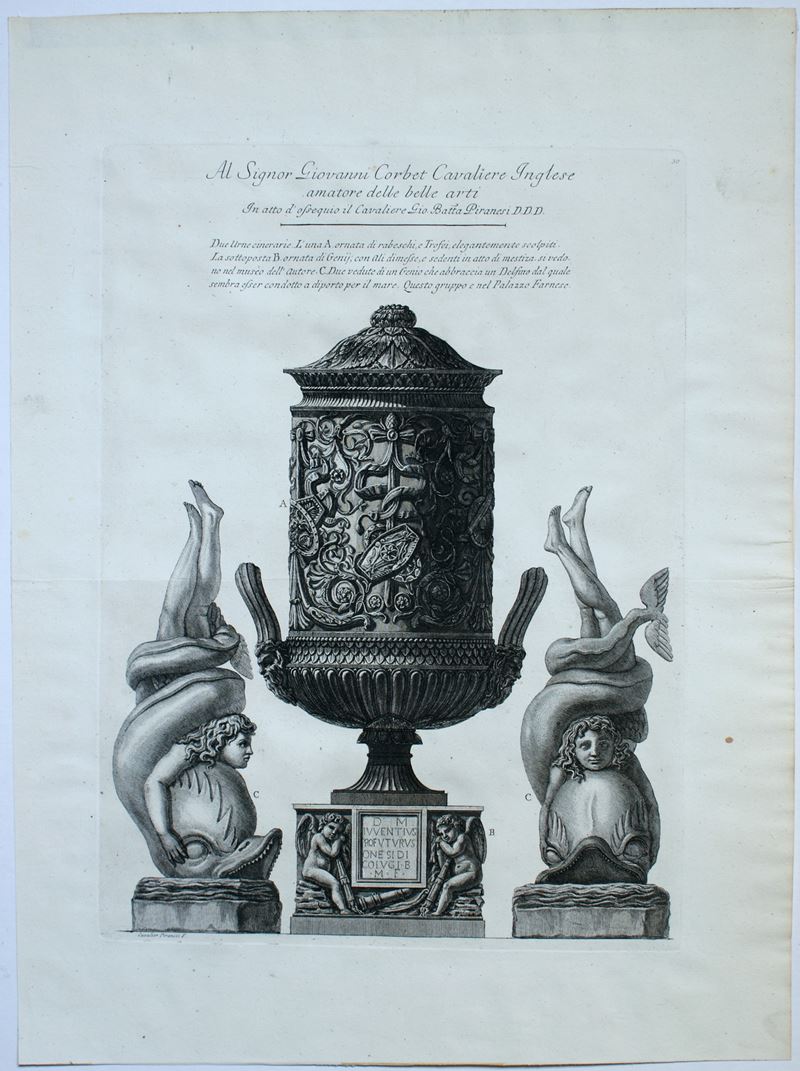 Giovanni Battista Piranesi - Due Urne Cinerarie