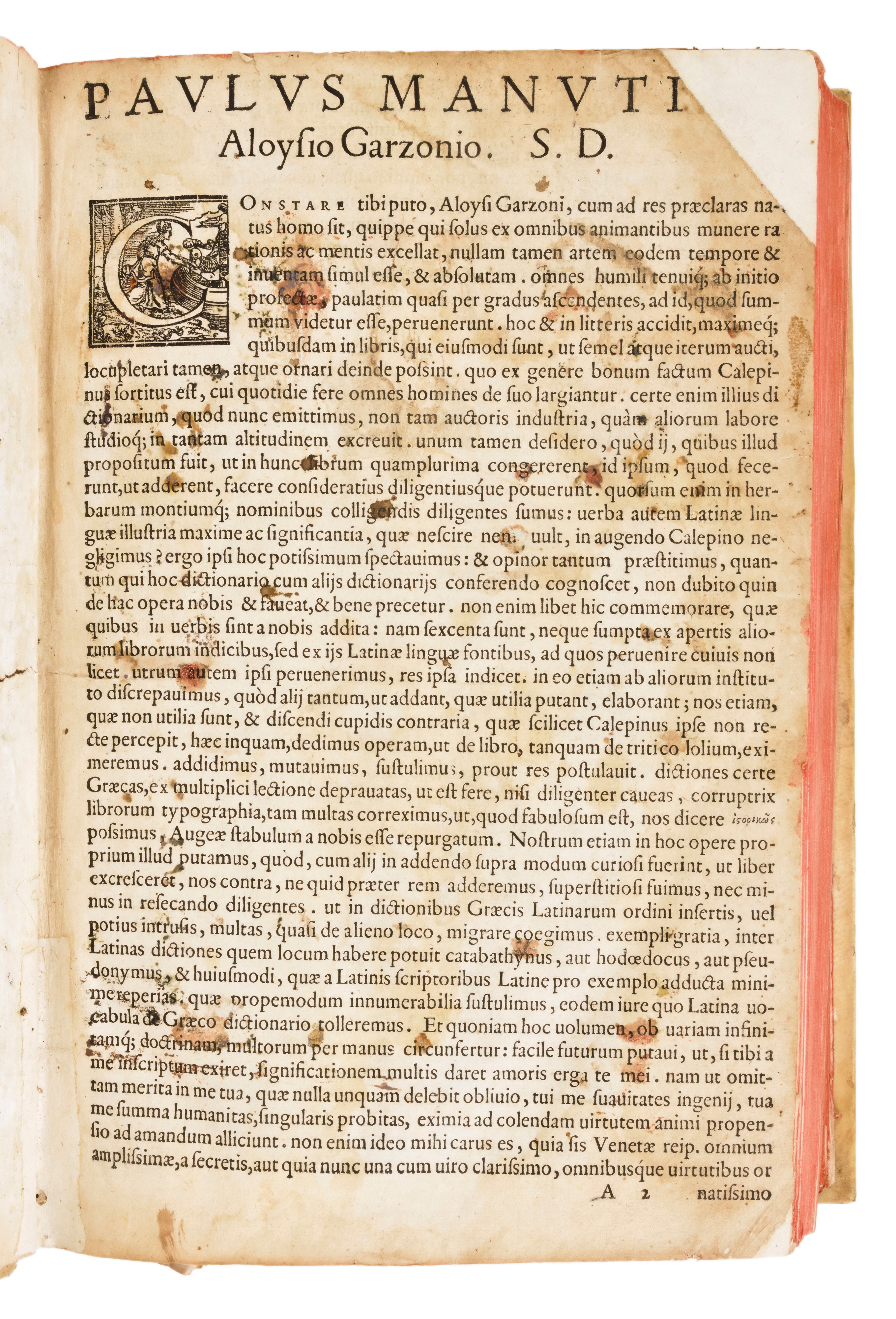 Calepino, Ambrogio : Dictionarium, ... Additamenta Pauli Manutii. & Dittionario di Tutte le Voci ...