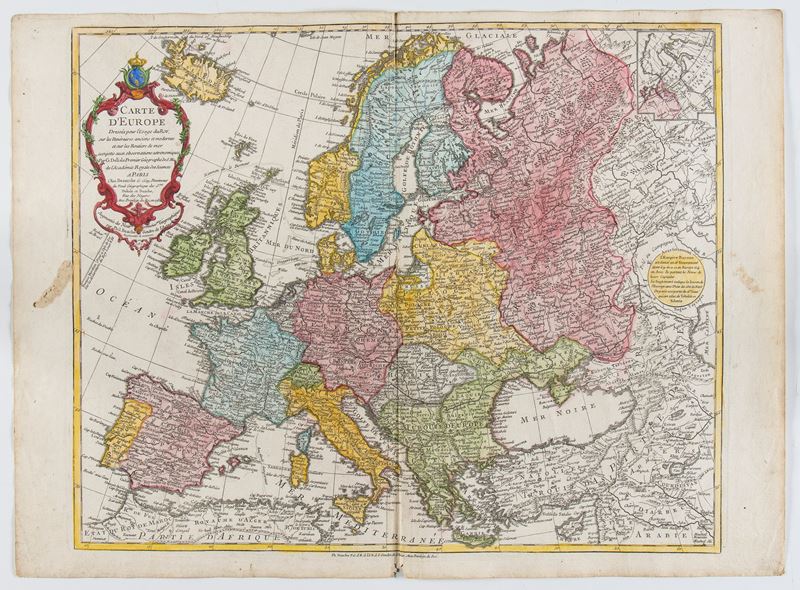 Carte d'Europe dressée pour l'usage du Roy [sic] sur les itinéraires anciens et modernes et sur l...