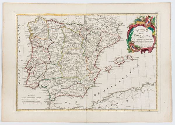 Jean Robert Janvier - Les Royaumes d'Espagne et de Portugal, divisés par grandes provinces