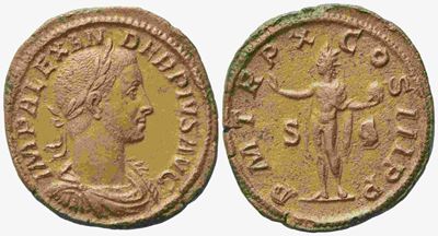 Severus Alexander (222-235), Sestertius, Rome, Ad 231; Ae (g 20,21; MM 31; H 12...