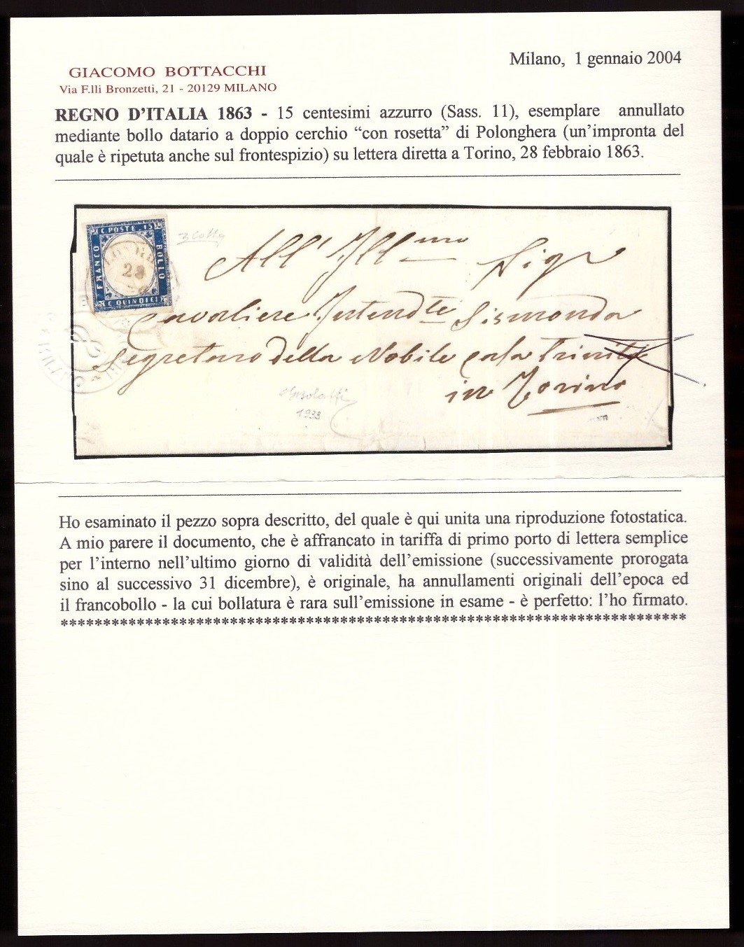 Regno/annullamenti - Annullo Polonghera