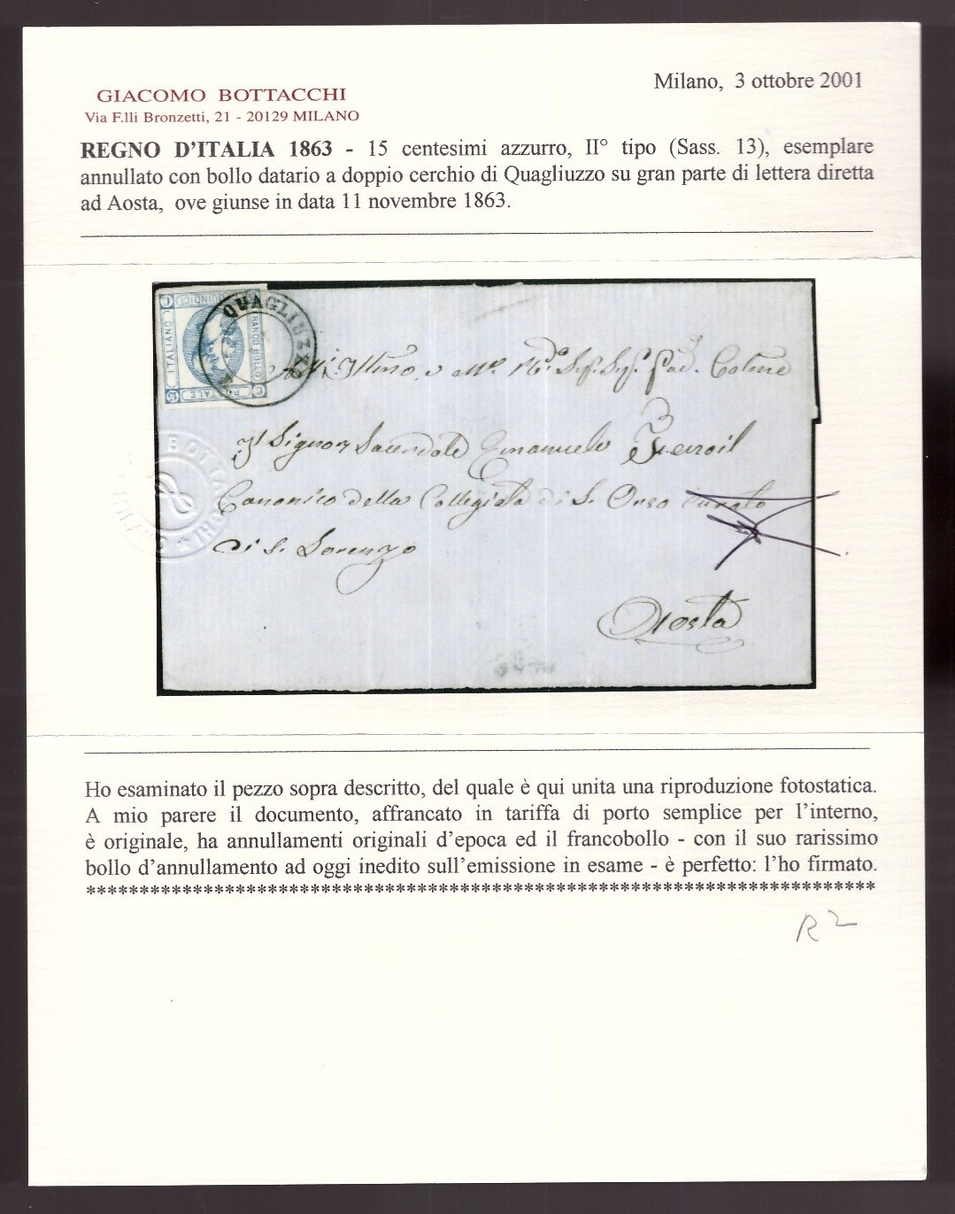 Regno/annullamenti, Annullo Quagliuzzo