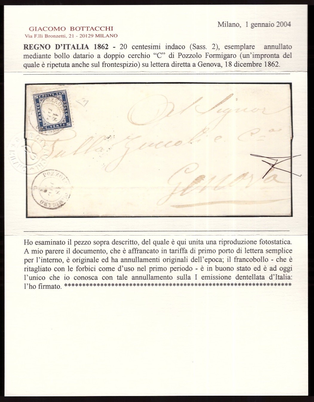 Regno/annullamenti - Annullo Pozzolo Formigaro