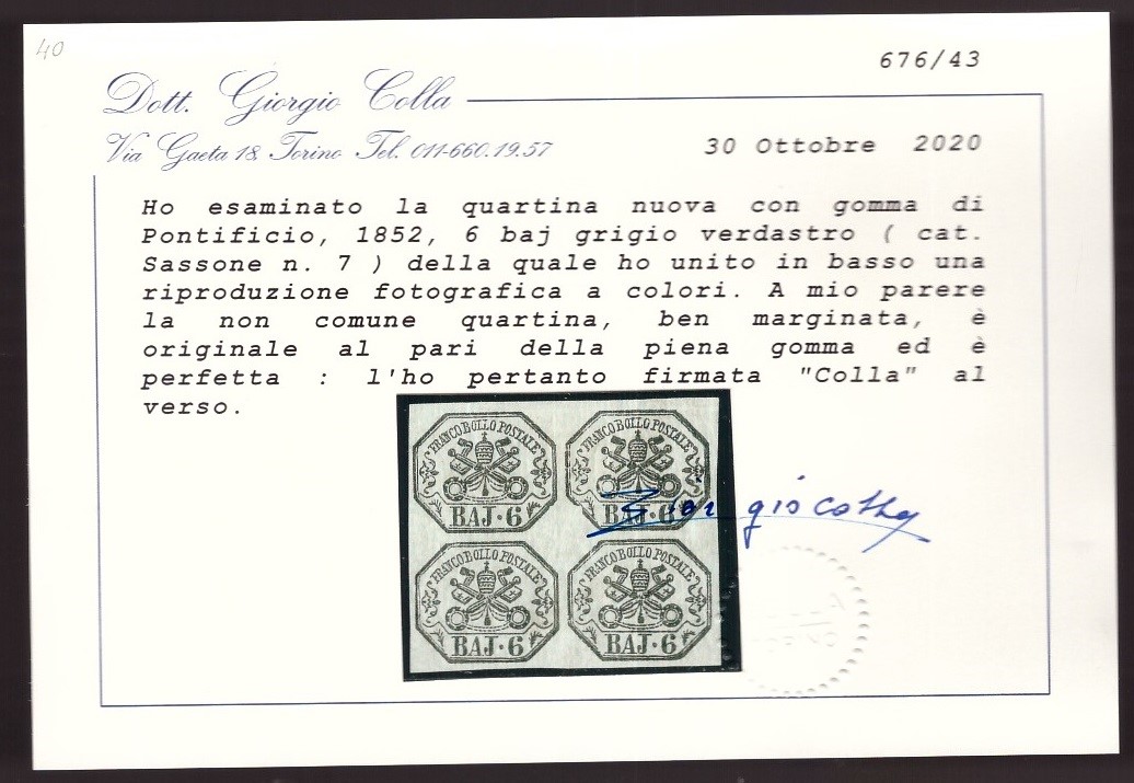Pontificio - 6b. Grigio Verdastro in Quartina
