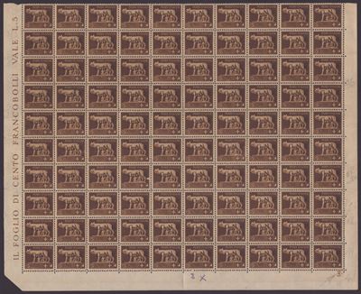 r.s.I. - 5 Cent. Brescia Foglio Inferiore
