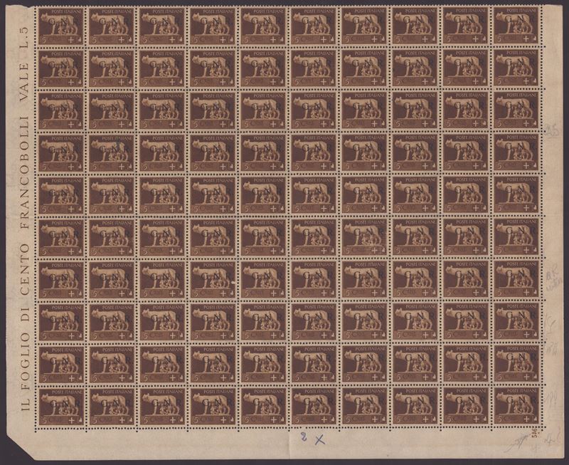 r.s.I. - 5 Cent. Brescia Foglio Inferiore