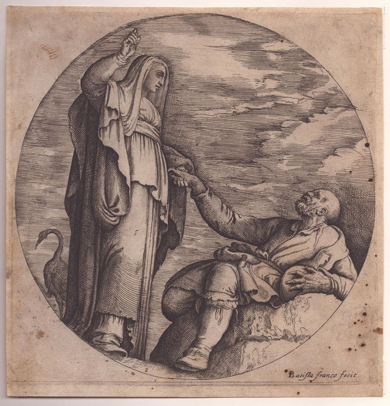Battista Franco - La Religlione Consola un Povero