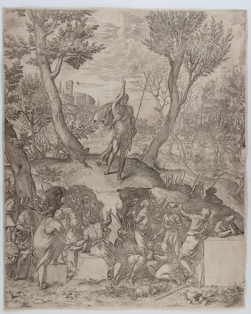 Filippo Teodoro di Liagno Filippo Napoletano, Giovanni Battista Fontana - Predicazione di San Gio...