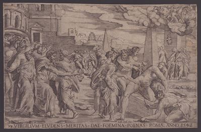 Punizione della Cortigiana che Aveva Deriso Virgilio