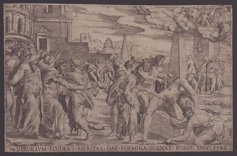Enea Vico - Punizione della Cortigiana che Aveva Deriso Virgilio