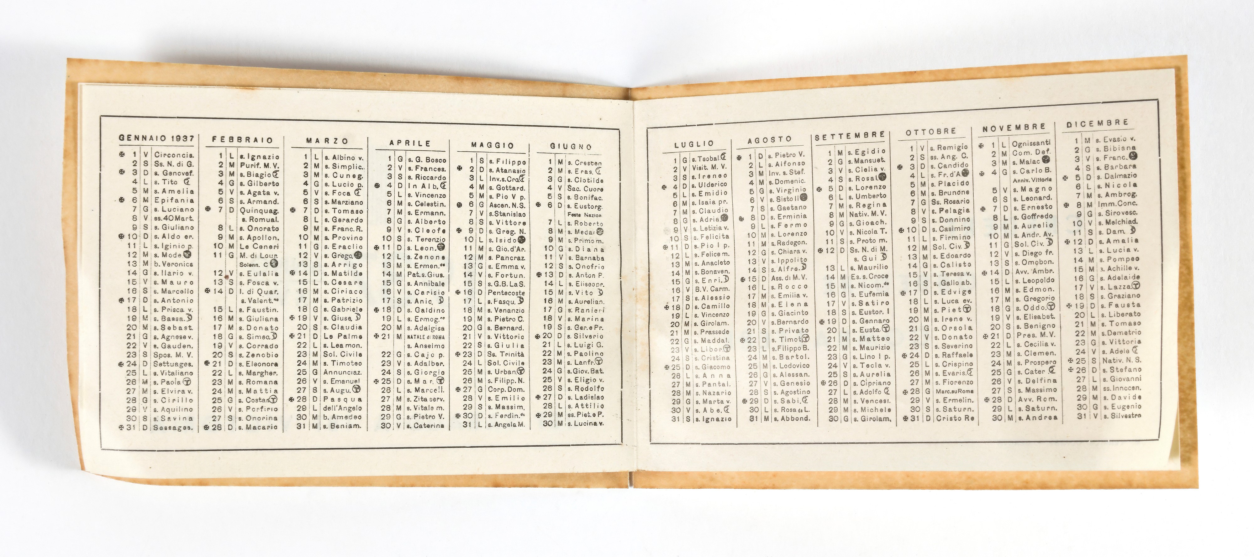 Calendario R. I. Eugenio di Savoia