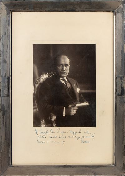 Foto di Benito Mussolini in Cornice