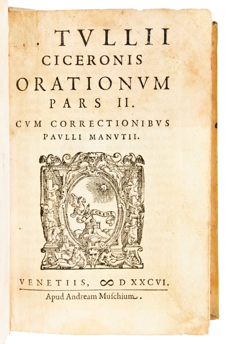 [classici Latini] Cicerone : M. Tullii Ciceronis Orationum Pars II-III. Cum Correctionibus Paulli...