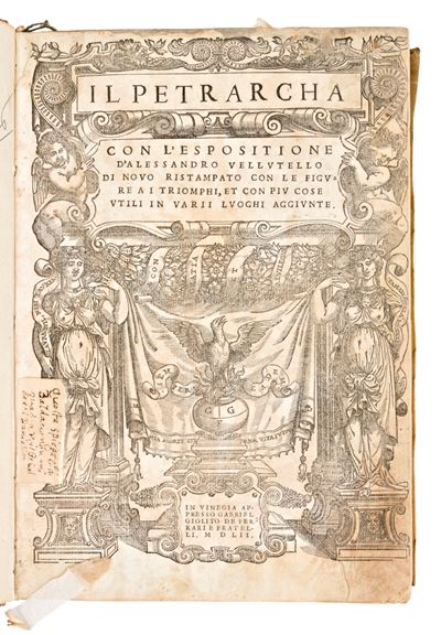 Il Petrarcha con L'espositione D'alessandro Vellutello... in Vinegia : Appresso Gabriel Giolito D...