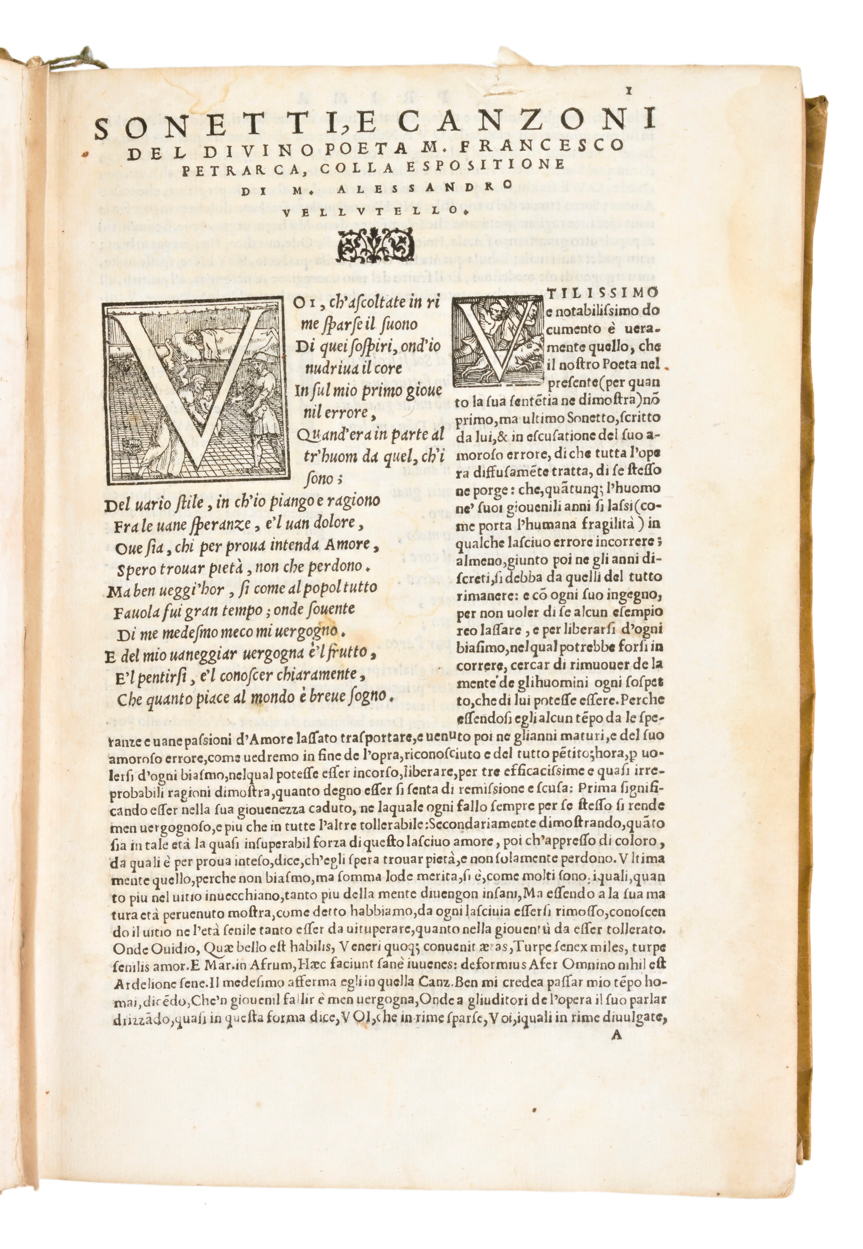 Il Petrarcha con L'espositione D'alessandro Vellutello... in Vinegia : Appresso Gabriel Giolito D...