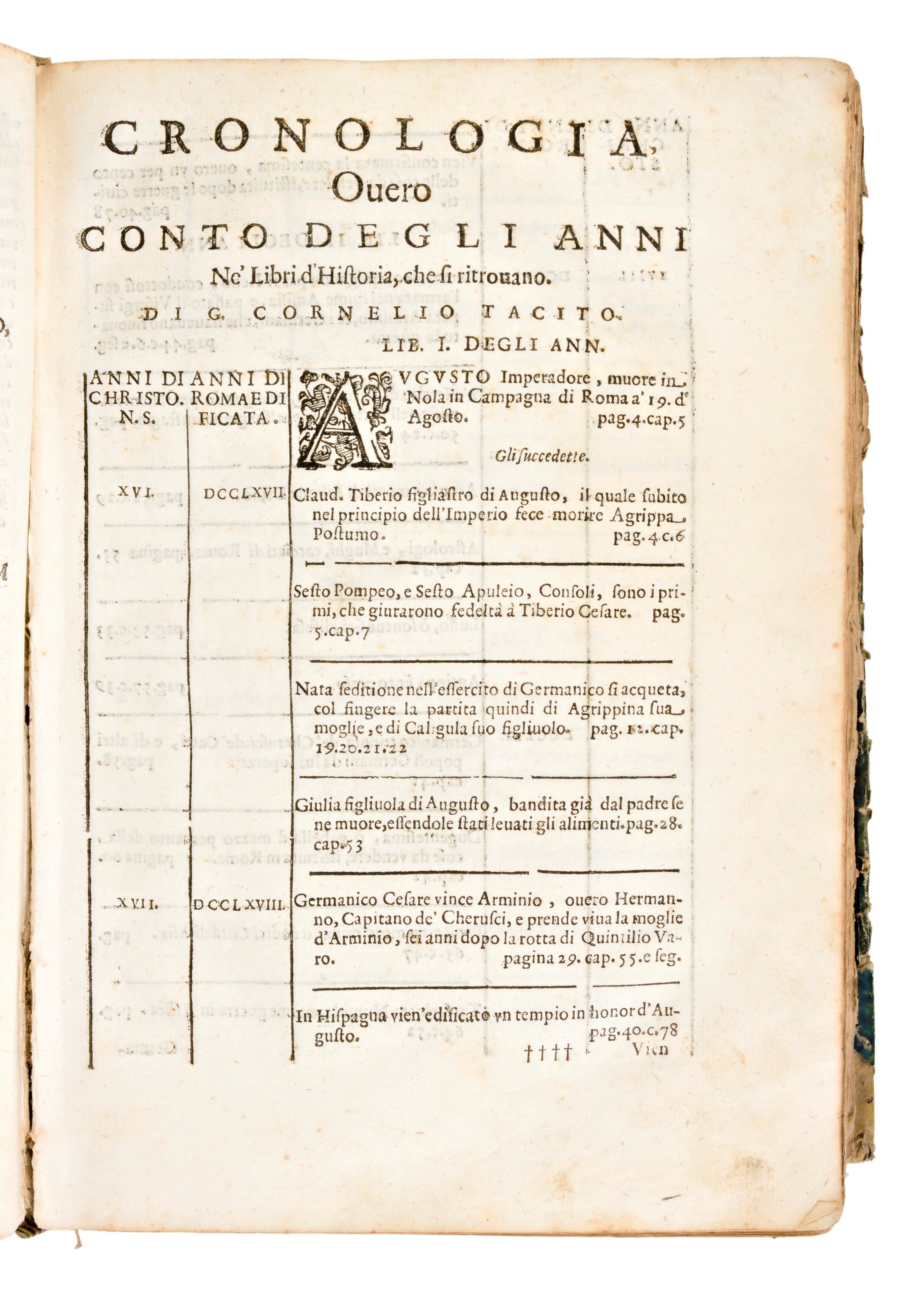 [storia] Alamos De Barrientos, Baltasar : Opere di G. Cornelio Tacito. Annali, Historie, Costumi ...