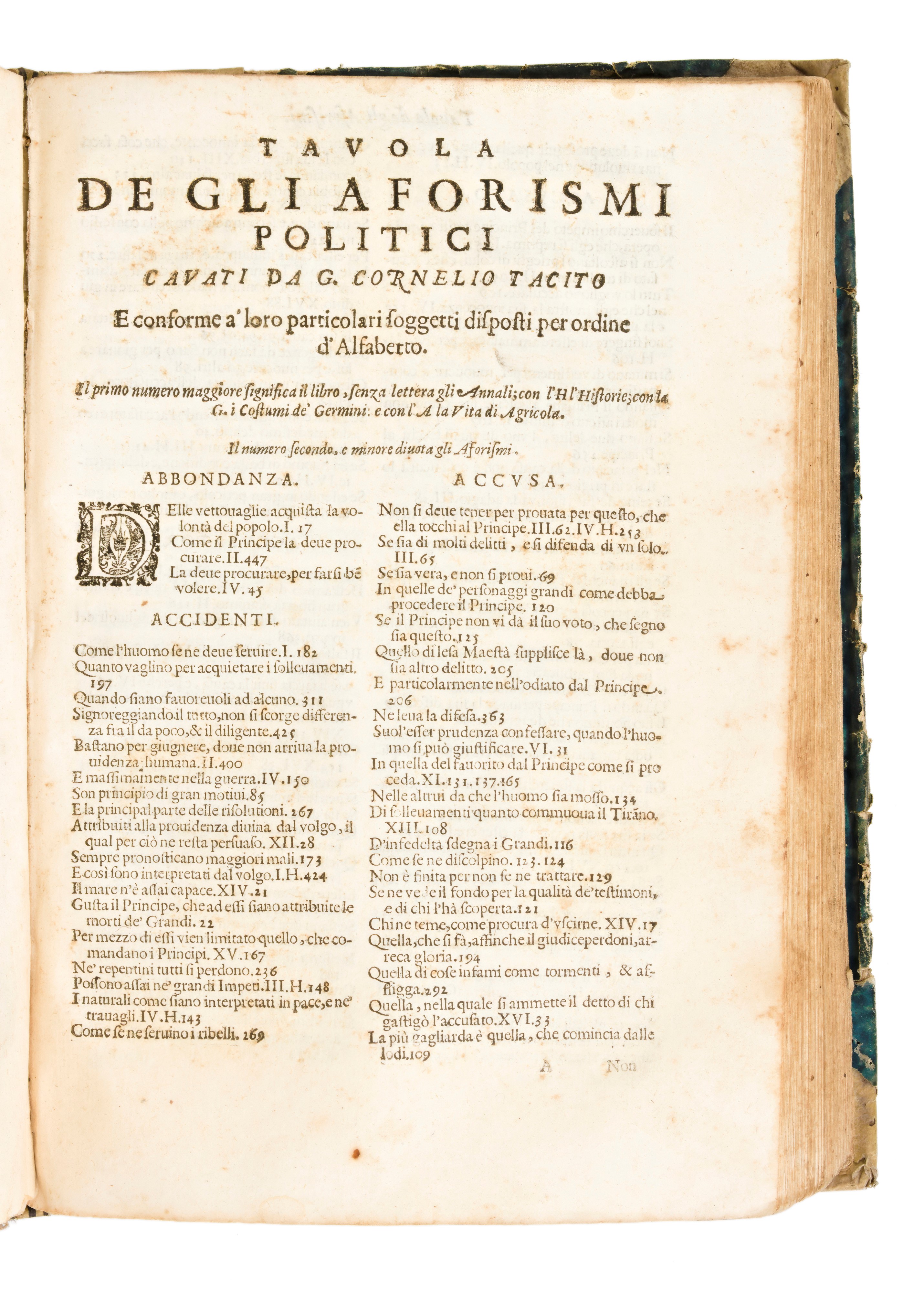 [storia] Alamos De Barrientos, Baltasar : Opere di G. Cornelio Tacito. Annali, Historie, Costumi ...