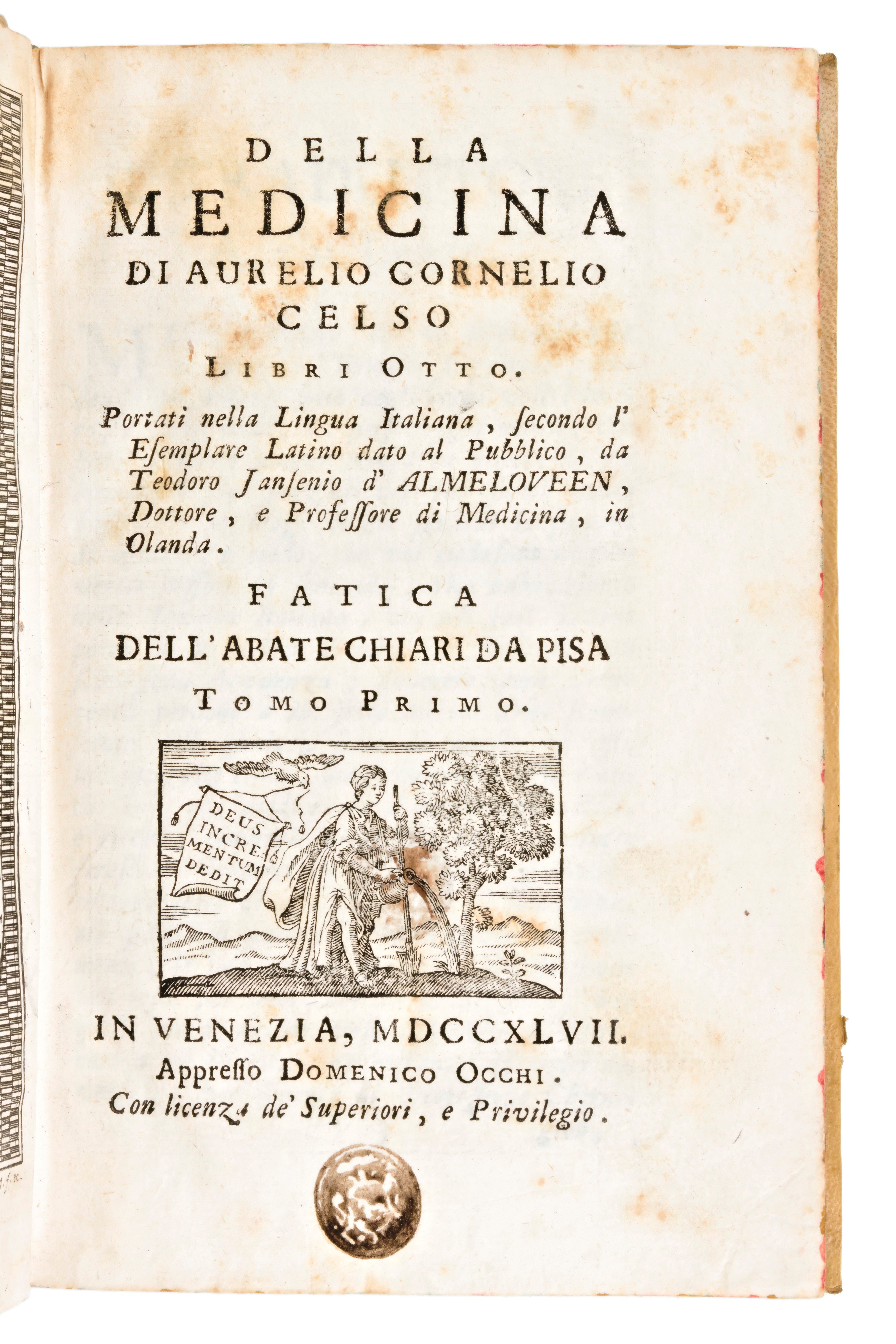 Lotto di 2 opere medicina (in 4 volumi) : ANDRIA, NICCOLÒ : ISTITUZIONI DI MEDICINA PRATICA TOMO ...