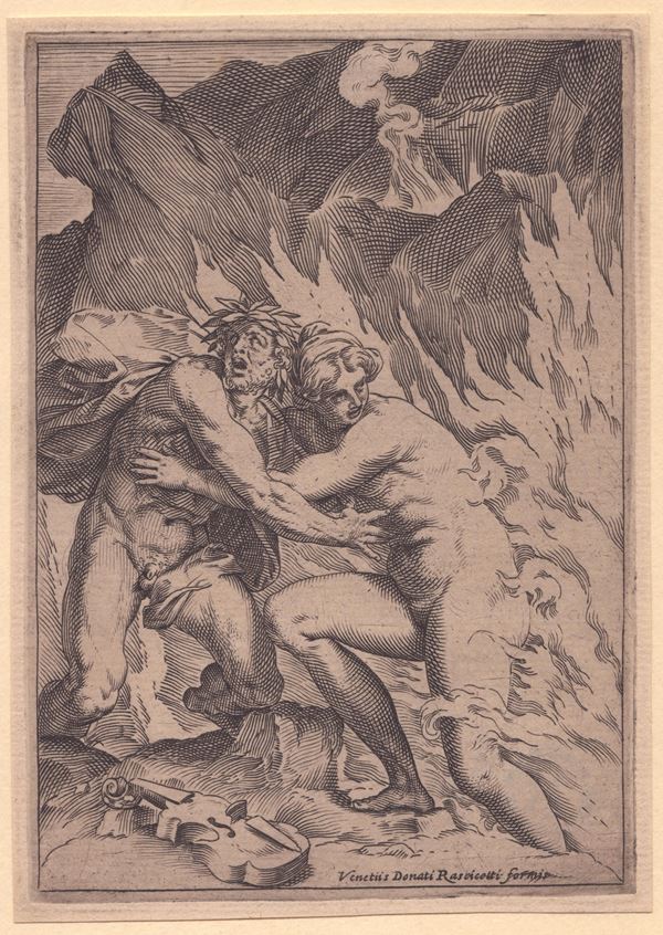 Agostino Carracci - Orpheus and Eurydice