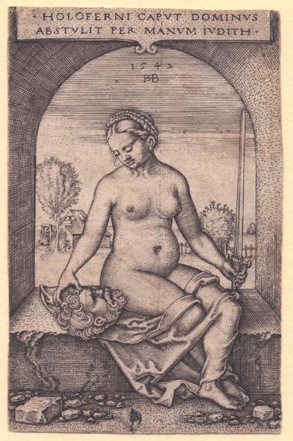 Hans Sebald Beham : Judith with the head of Holofernes  - Auction Old and Modern Prints, Drawings and Maps - Bertolami Fine Art - Casa d'Aste