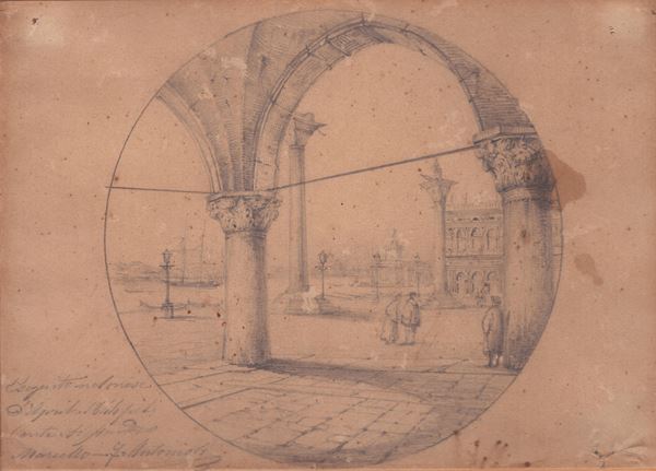 Veduta di Piazza di San Marco a Venezia  - Asta Stampe antiche e moderne, disegni e carte geografiche - Bertolami Fine Art - Casa d'Aste