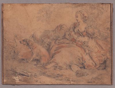 Pastorella con Babino e Cani