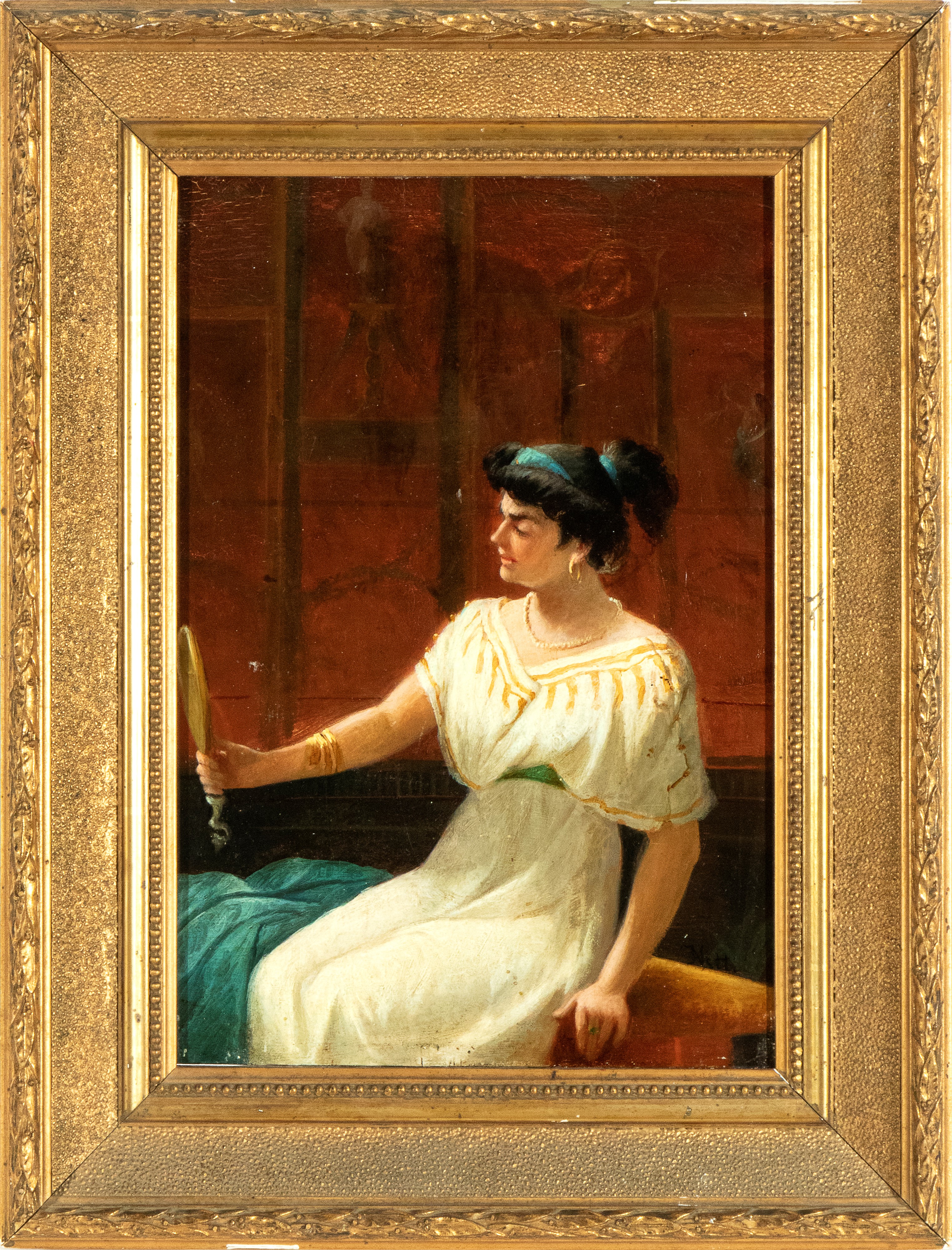 Francesco Netti - Donna in Costume Romano