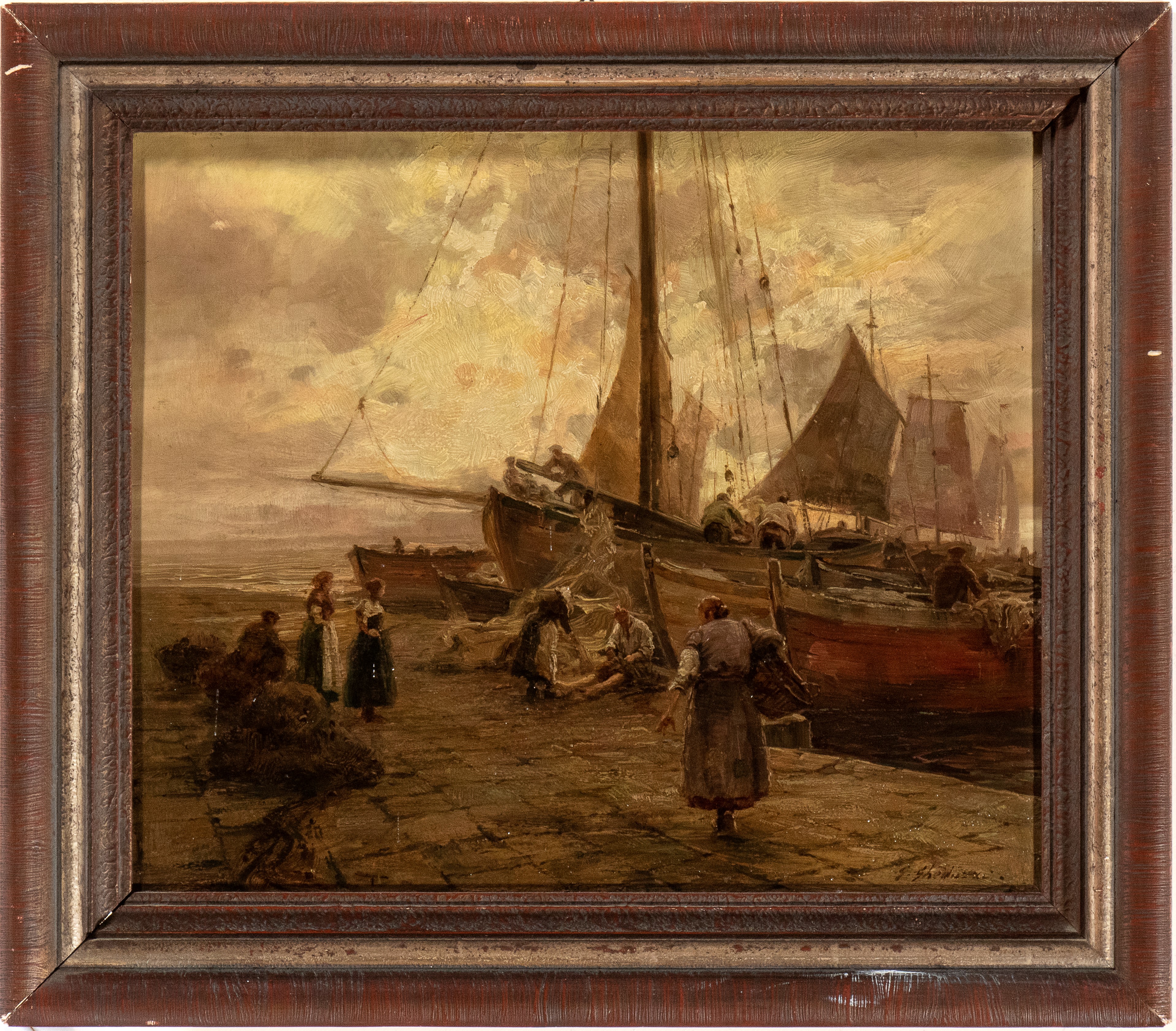 Giuseppe Gheduzzi - Barche al Molo