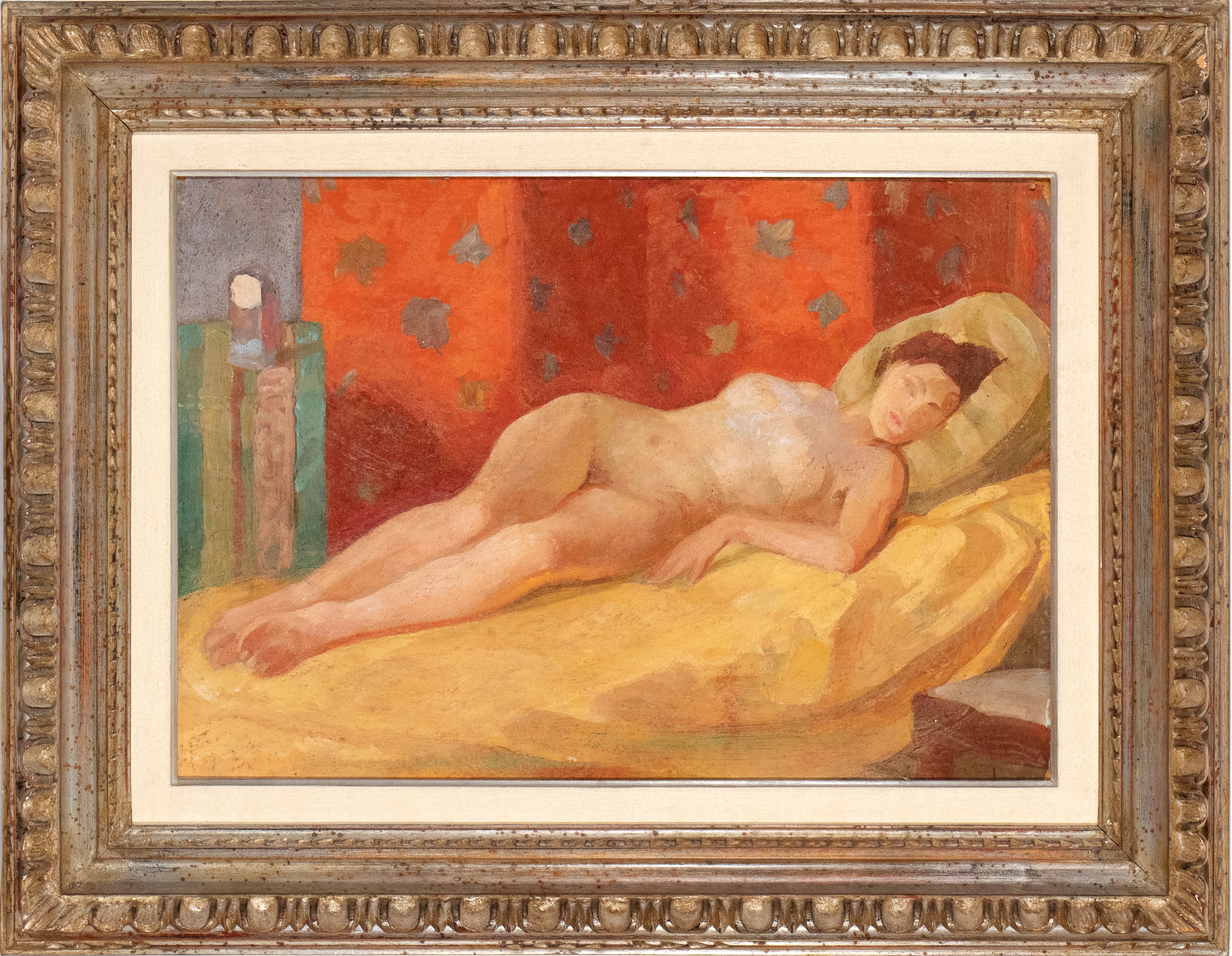Nino Bertoletti - Nudo con Fondo Rosso