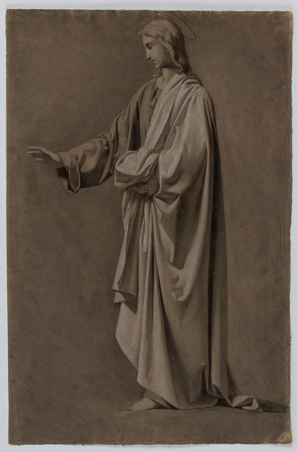 Francesco  Podesti - Studio per figura di Gesù